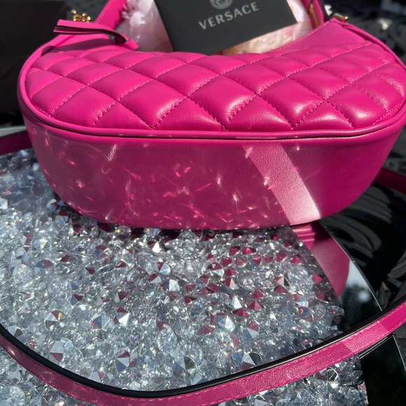 NWT VERSACE LEATHER QUILTED HOBO BAG - Picture 11 of 12